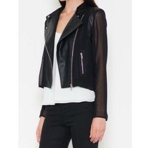 NWOT Fate Leather and Sheer Jacket